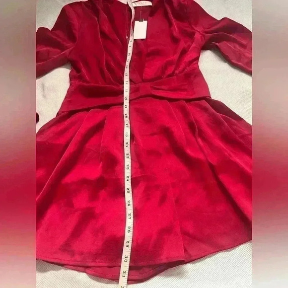 NWT ASTR THE LABEL Red Satin Romper - Picture 6 of 7